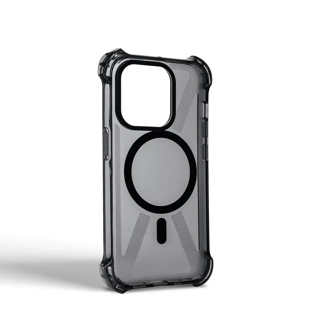 Чехол-накладка для Apple iPhone 15 Pro, Bounce, черный, матовый, противоударный защитный чехол из TPU с магнитом для беспроводной зарядки, защита всего корпуса, бортик вокруг дисплея, амортизирующие вставки, ArmorStandart (ARM74920) - фото 2