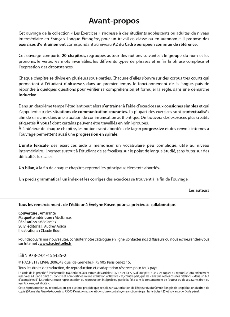 Les 500 Exercices de Grammaire Livre d'eleve A2 + corriges - фото 2