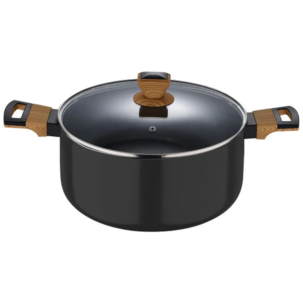 Каструля Bergner Earth black, з кришкою 24 см, 4.3 л (BG-32036-BK) - фото 2