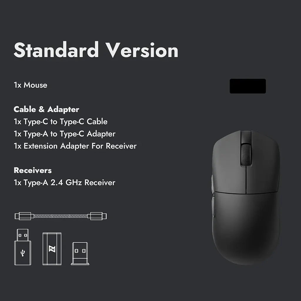 Компьютерная мышь Lemokey G1 USB-A/USB-C/WL/BT 8K черный teh0013979 - фото 7