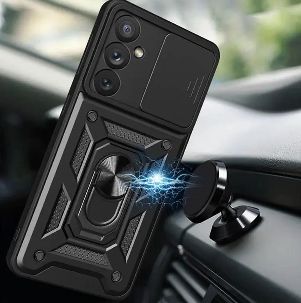Чехол Primo Shockproof для Samsung Galaxy S26 (SM-S942) противоударный, с подставкой и шторкой камеры Black - фото 10