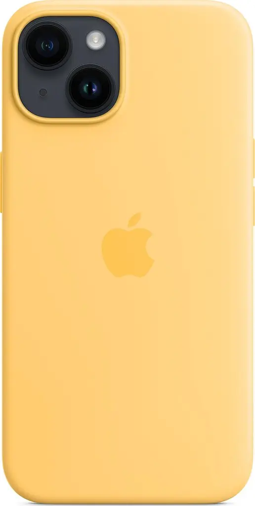 Чохол протиударний силіконовий Silicone Case MPT23ZE/A MagSafe (Original) для Apple iPhone 14 (6.1") Sunglow - фото 7