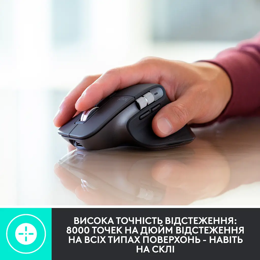 Комплект Logitech MX Keys for Business UA Graphite + Desk Mat Studio Series Mid Grey (MX920-010933) - фото 5