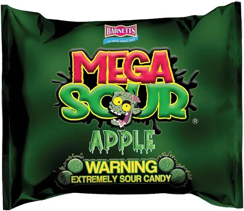 Кислі цукерки Barnetts Sweets Mega Sour Apple Candy 104г