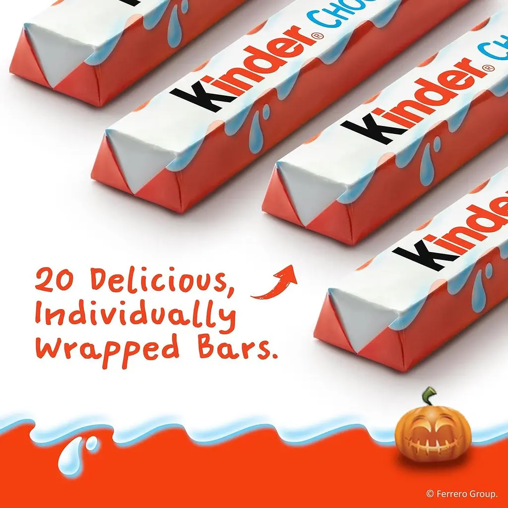 Шоколадные батончики Kinder Halloween Chocolate с молочной начинкой 150г - фото 4