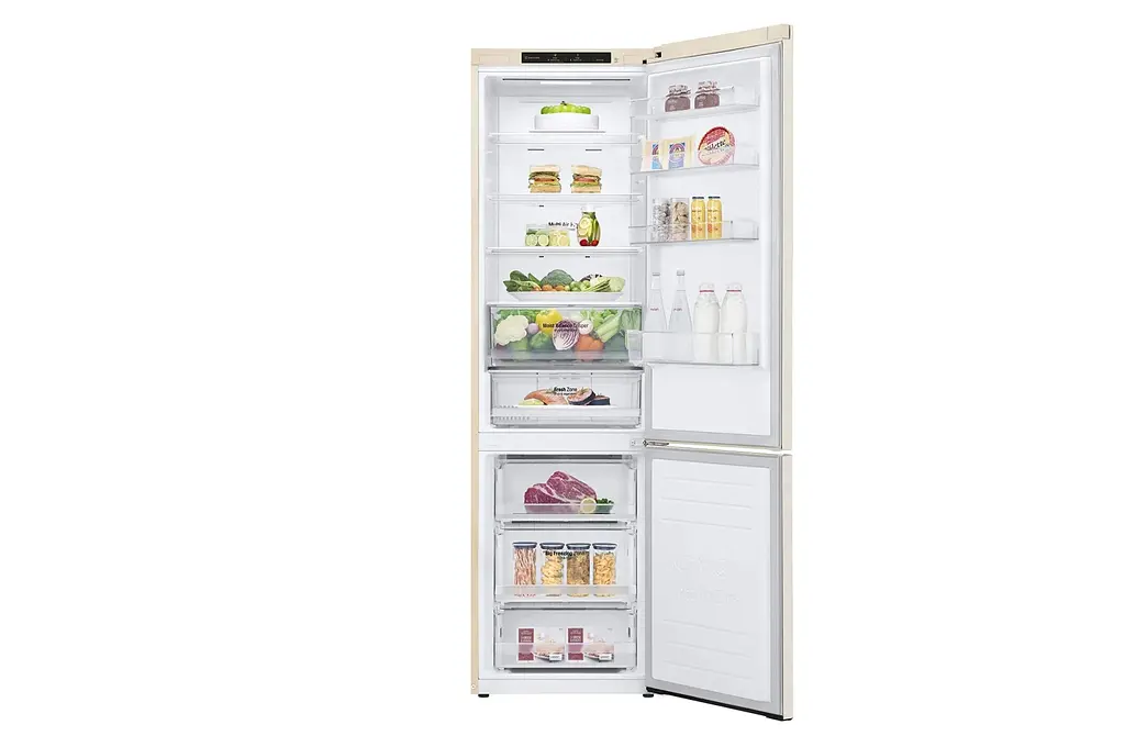 Холодильник с нижней морозильной камерой LG GW-B509SEJM Бежевый (GW-B509SEJM) - фото 2