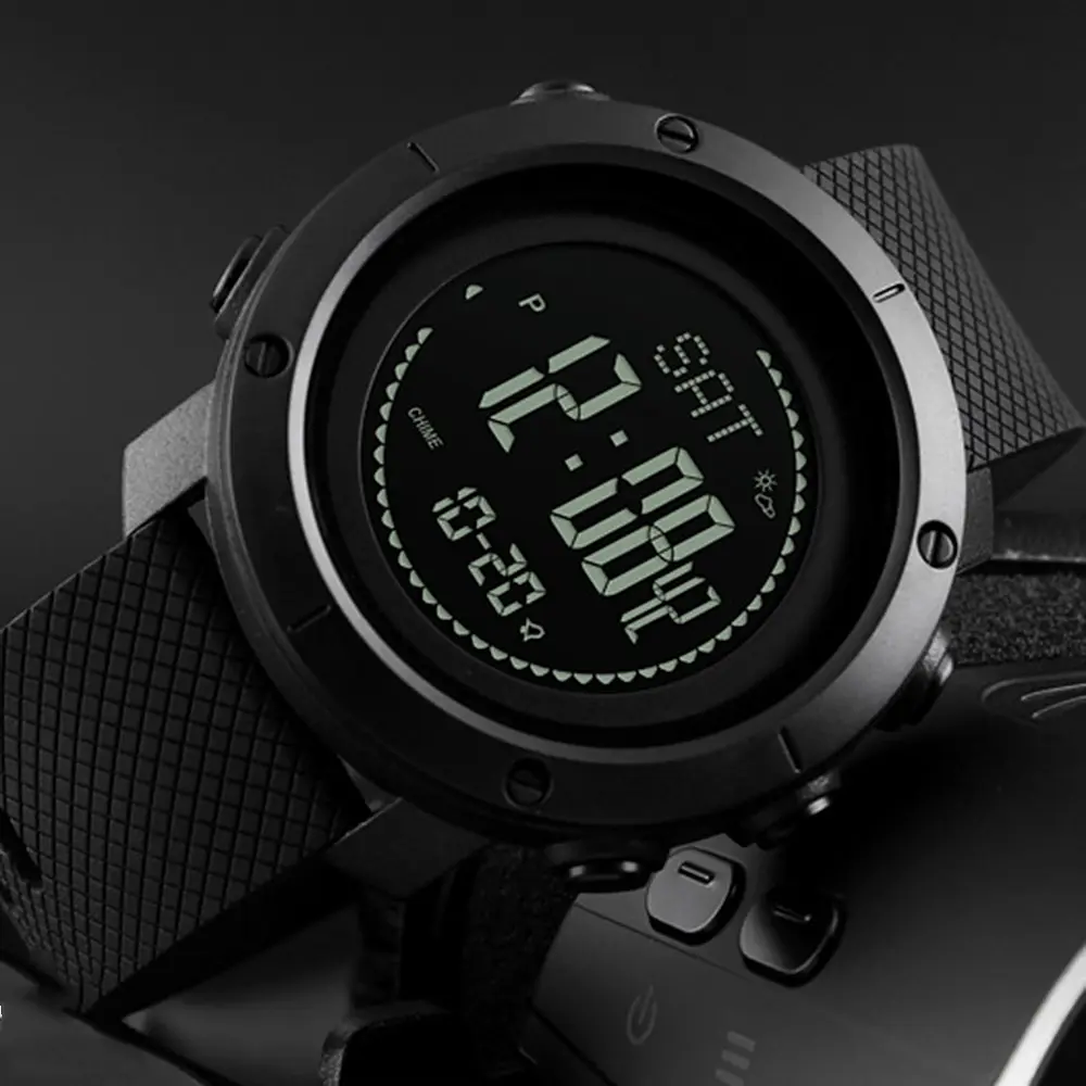 Чоловічий наручний годинник 1427BK Black + Compass Skmei acs0030746 - фото 3