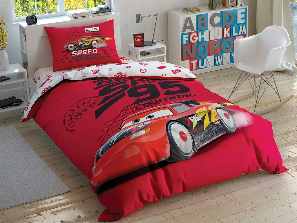 Комплект постільної білизни Disney Cars Speed Frenzy 1,5-спальний Tac pbe0041291