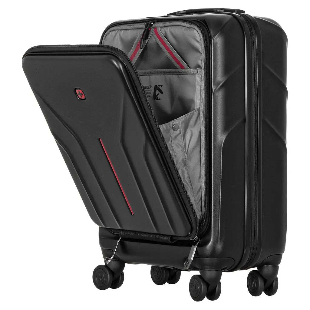 Wenger Валіза Wenger Amplix Hardside Carry-On, мала, з відсіком для н/б 16", полікарбонат, TSA, 4 колеса, розширення, USB, чорний - фото 9