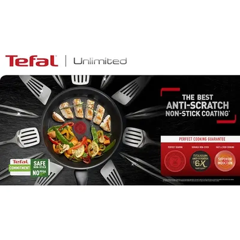 Сковорода Tefal ВОК Unlimited 28 см (G2551972) - фото 4