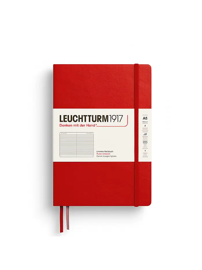 Блокнот Leuchtturm1917, Середній, Cherry, Лінія (373978) - фото 7