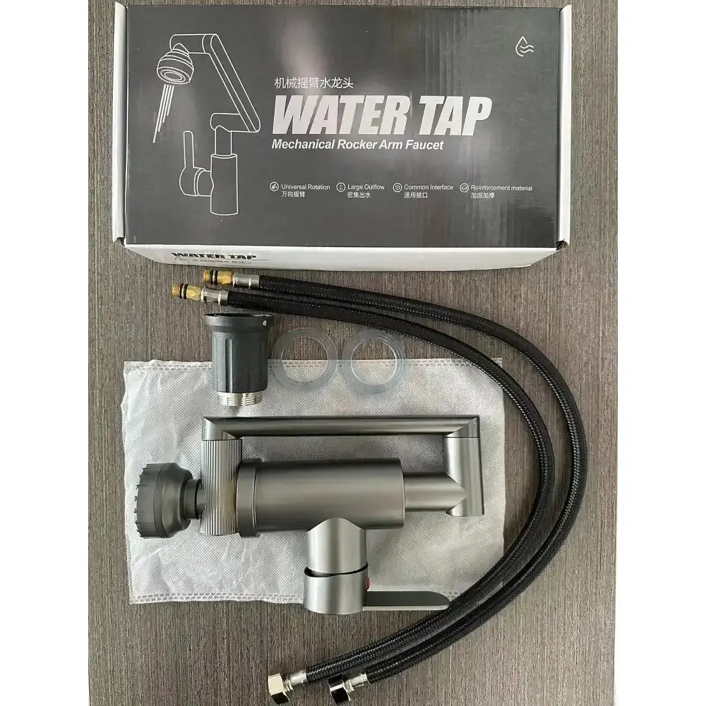 Змішувач - кран для води з поворотним коромислом AND 938 Water Tap Нержавіюча сталь   - фото 5