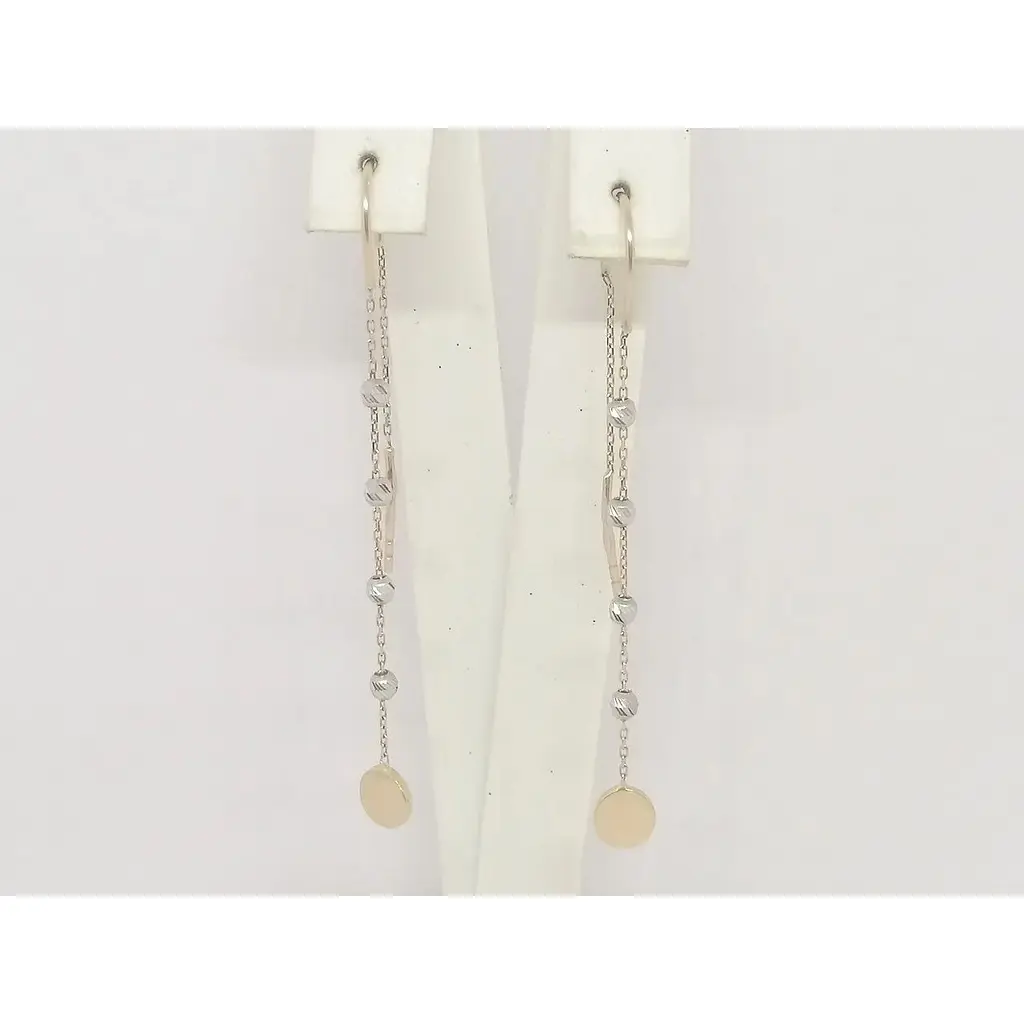 Золотые серьги-протяжки Столичная Ювелирная Фабрика. 106802 - фото 2