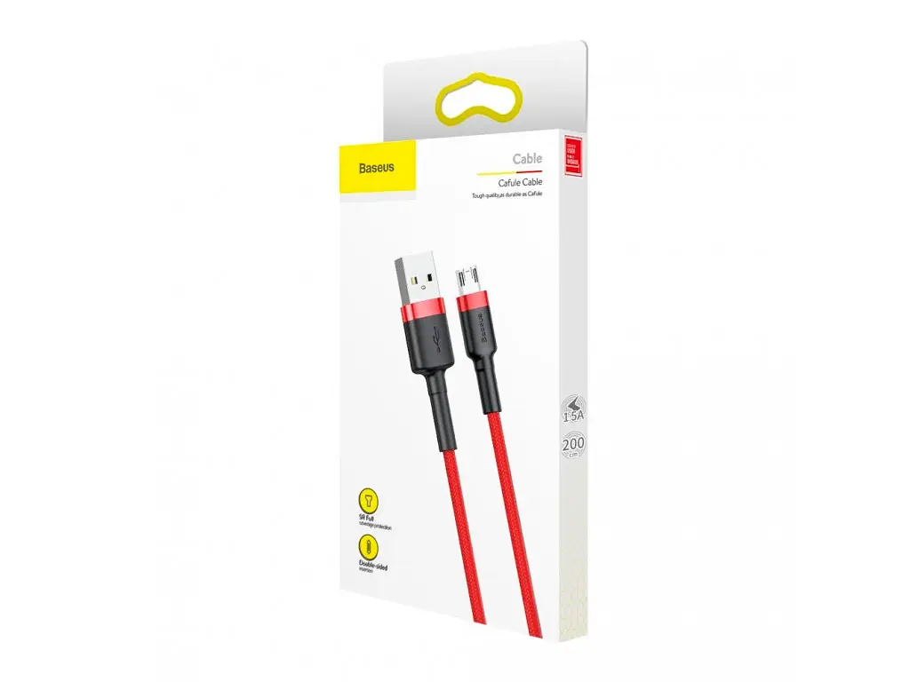 Кабель Baseus Cafule Micro-USB 2m Red (CAMKLF-C09) [82177] - фото 8