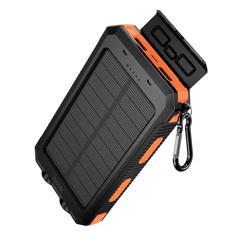 Повербанк Hoco J164 Platinum 8000 mAh із сонячною панелею Black/Orange - фото 2
