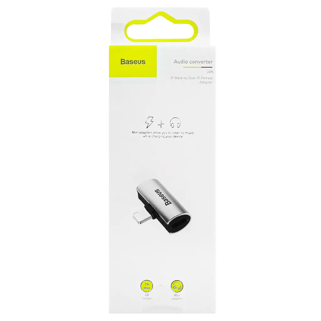 Перехідник L46 Lightning (1 Male / 2 Female) (CAL46-S1) Black-Silver Baseus (CAL46-S1) - фото 6