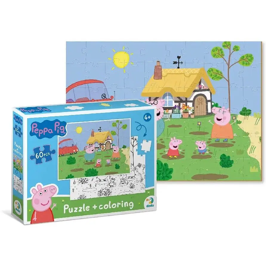 Пазл DoDo 2 в 1 Peppa Pig, 60 елементів (200119) - фото 4