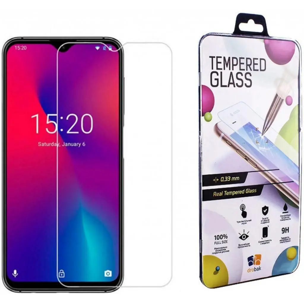 Скло захисне Drobak Blackview A80 Pro Tempered glass (222235)