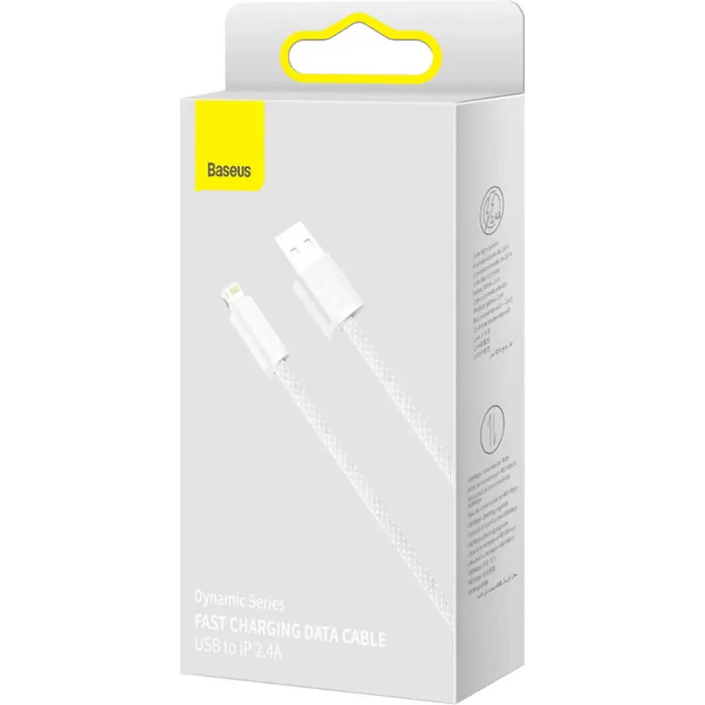 Кабель Baseus Dynamic USB to Lightning 2 m White [CALD000502] [92812] - фото 7