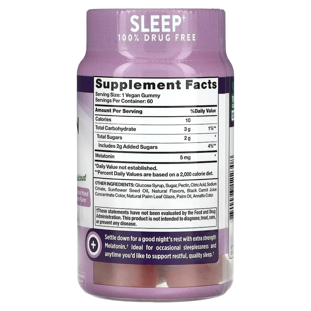 Мелатонін для сну Nature's Truth Sleep Melatonin 5 мг 60 жув цук ягідний - фото 2