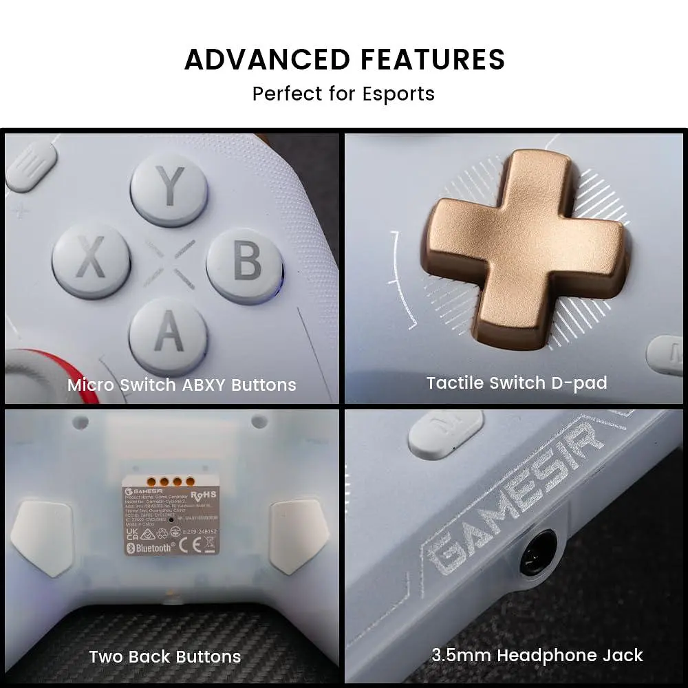Геймпад GameSir Cyclone 2 – 1000Hz ,PC/Switch/Android/iOS, PC З док станцією (White) - фото 5