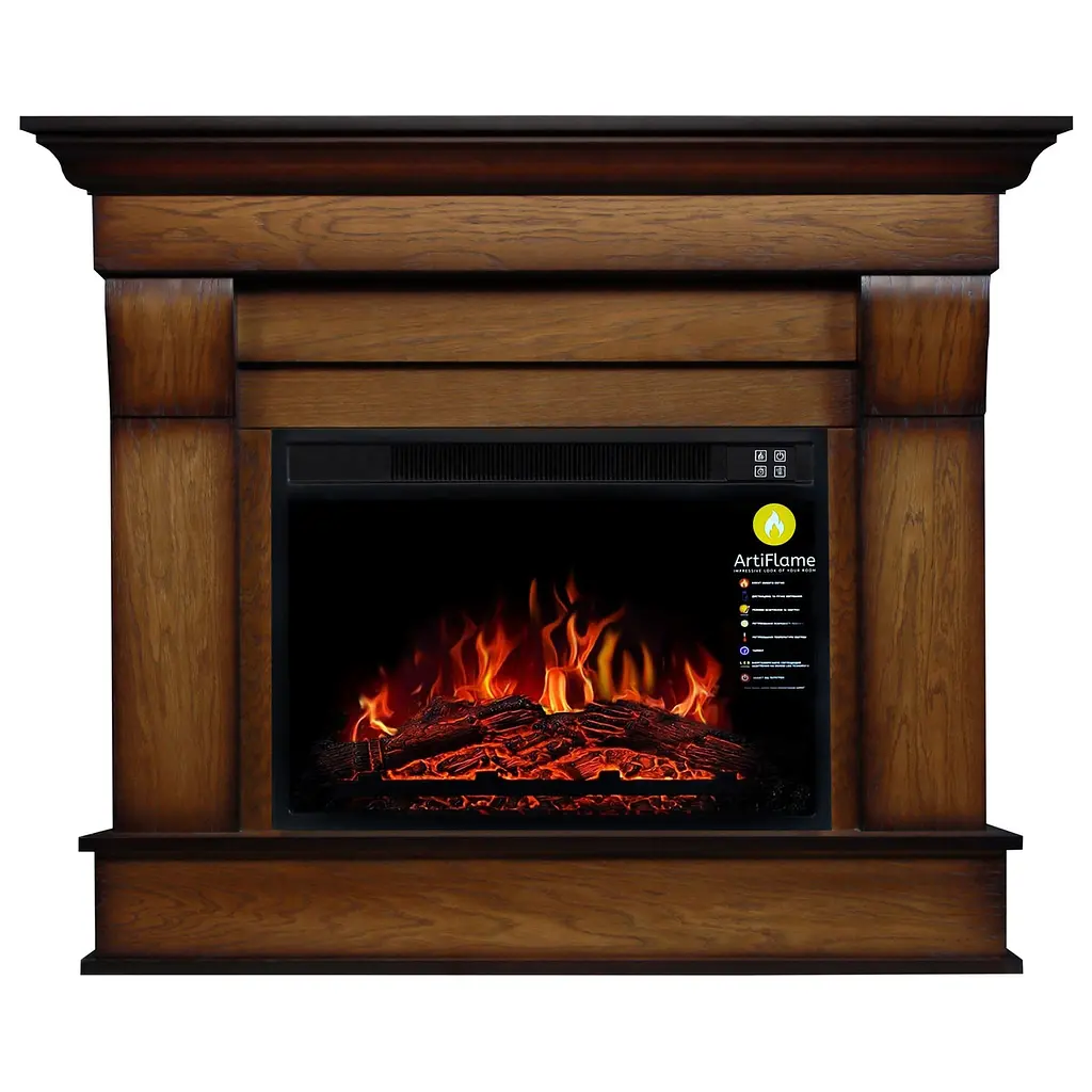 Камінокомплект кутовий ArtiFlame ALBION CORNER AF23S ДУБ АНТИК (зі звуком) - фото 2