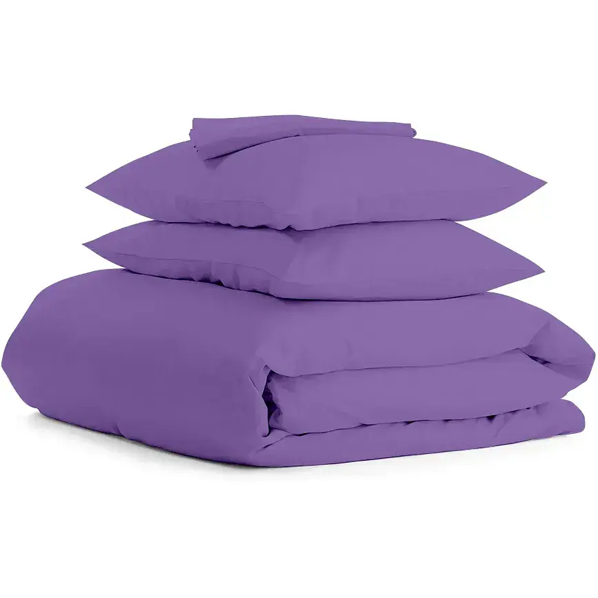 Комплект постільної білизни Cosas євро з простирадлом на резинці LAVENDER CS6 200 x 220 см (Ranfors_PlumLight_El160-PlumLight_200)