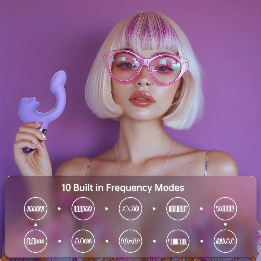 Смарт-вібратор Magic Motion Ponder Purple, подвійна стимуляція, віброяйце+язичок для клітора - фото 10