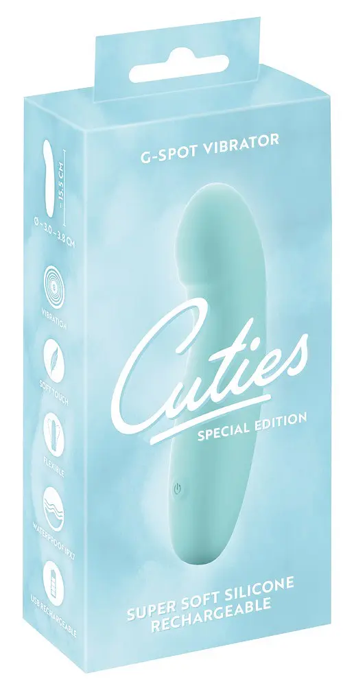 Вибратор Cuties Mini G-Spot 15.5 см (бирюзовый) - фото 8
