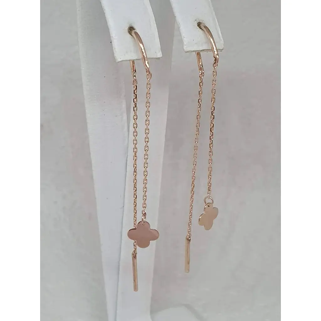 Золоті сережки-протягання Платон Конюшина. 1С331/00Б - фото 3