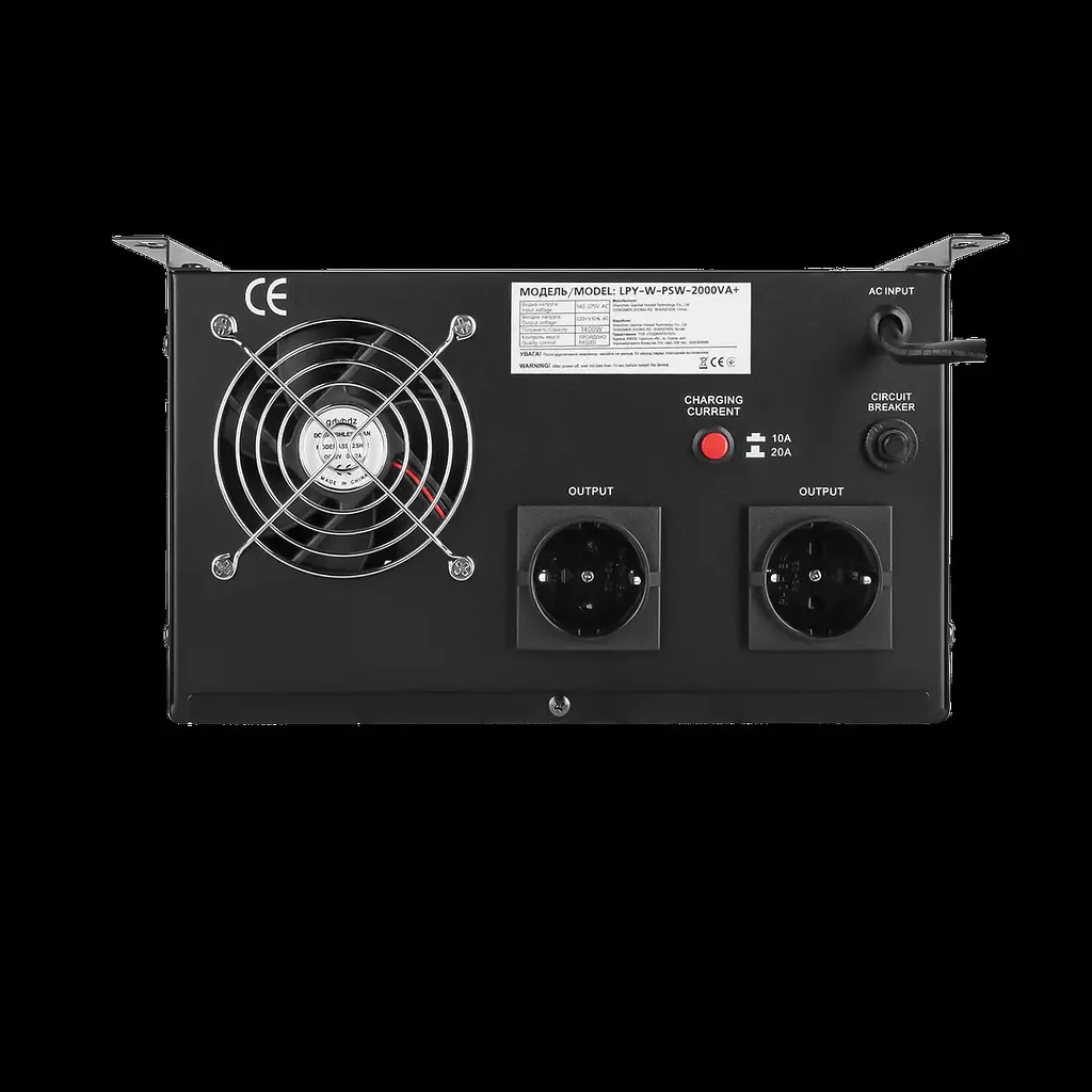 ДБЖ з правильною синусоїдою LogicPower 24V LPY- W PSW-2000VA+ 1400 Вт 10A/20A - фото 3