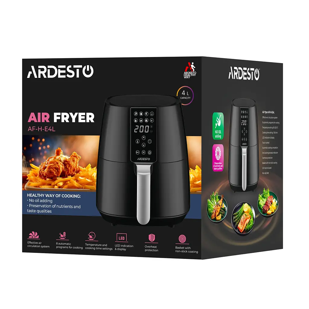 Мультипіч Ardesto чорна 1450 Вт (AF-H-E4L) - фото 9