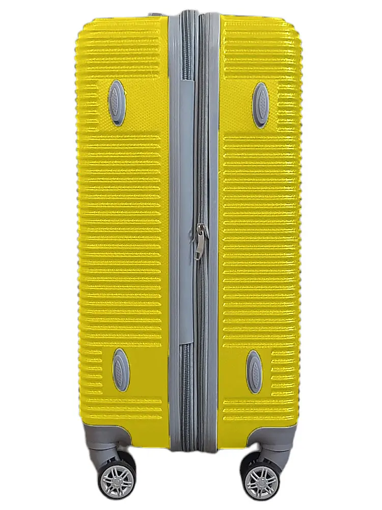 Валіза дорожня середня M Carbon 0508 пластикова Жовтий - фото 4