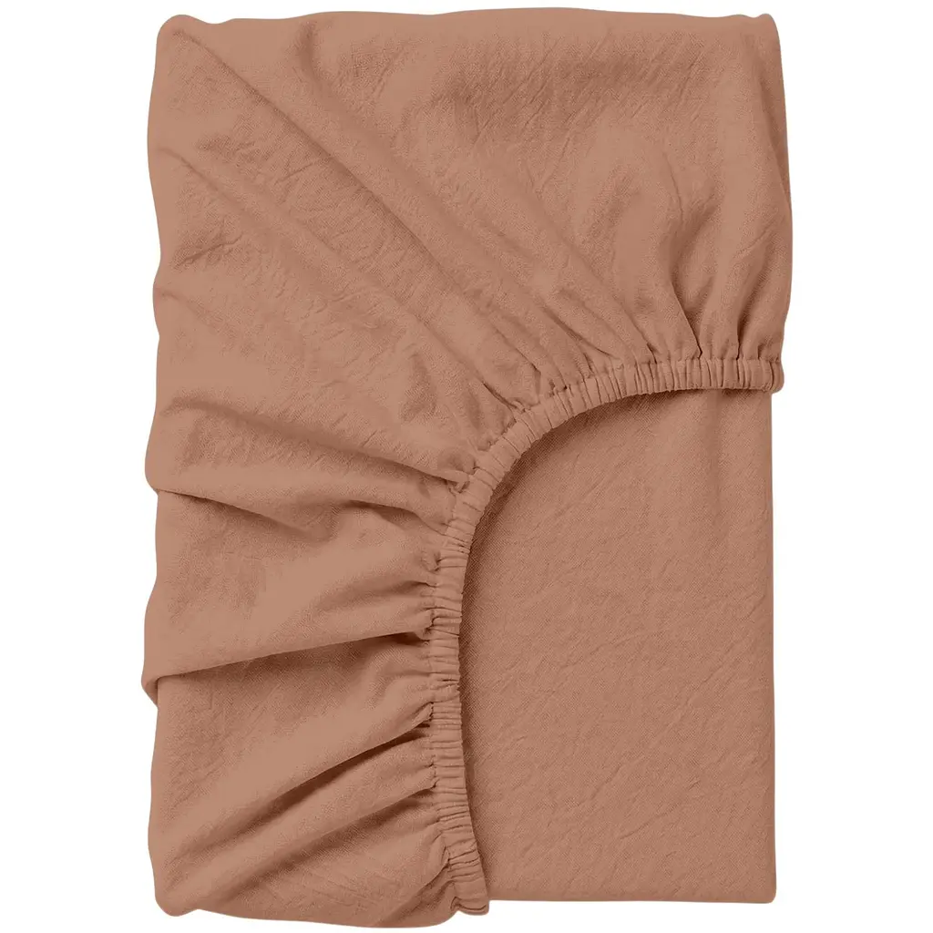 Простирадло на резинці з вареної бавовни Cosas Caramel 150х200х20 см (13WashedCottonCaramel_150x200x20)