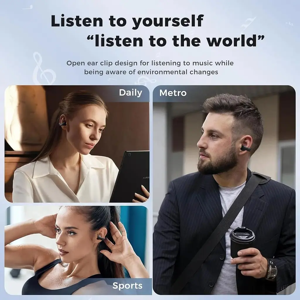 Навушники-вкладиші Oicgoo Clip Open Ear з HD-мікрофоном - фото 5