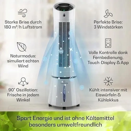 Мобильный кондиционер-вентилятор Klarstein Skyscraper Ice Smart 4-в-1 (10040207) - фото 3