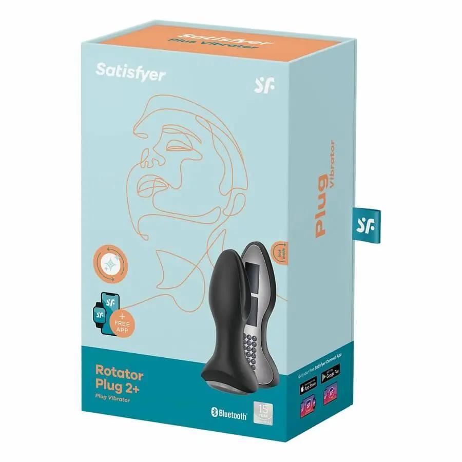 Анальна пробка Satisfyer Rotator Plug 2+ 12.8 см (чорний) - фото 3