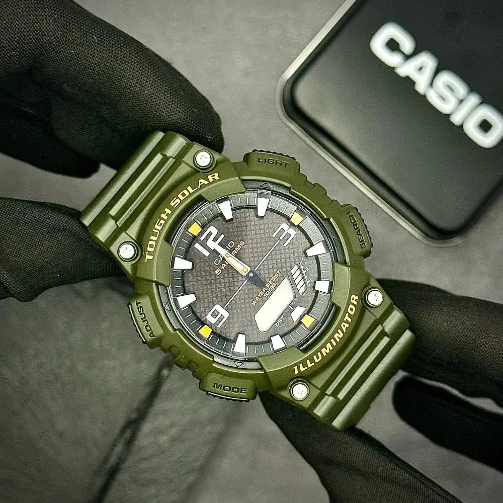 Чоловічий годинник Casio AQ-S810W-3A Зелений ( AT1141-0288 ) - фото 3