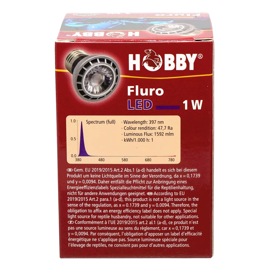 Ультрафіолетова лампа LED для тераріумів Hobby Fluro LED 1 W (37600) - фото 8