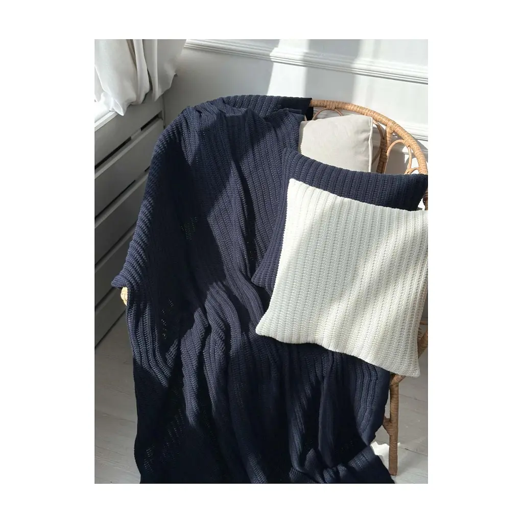 Плед Прованс COTTON синій 50% бавовна 50 % акрил 200 х 220 см (040382) - фото 3