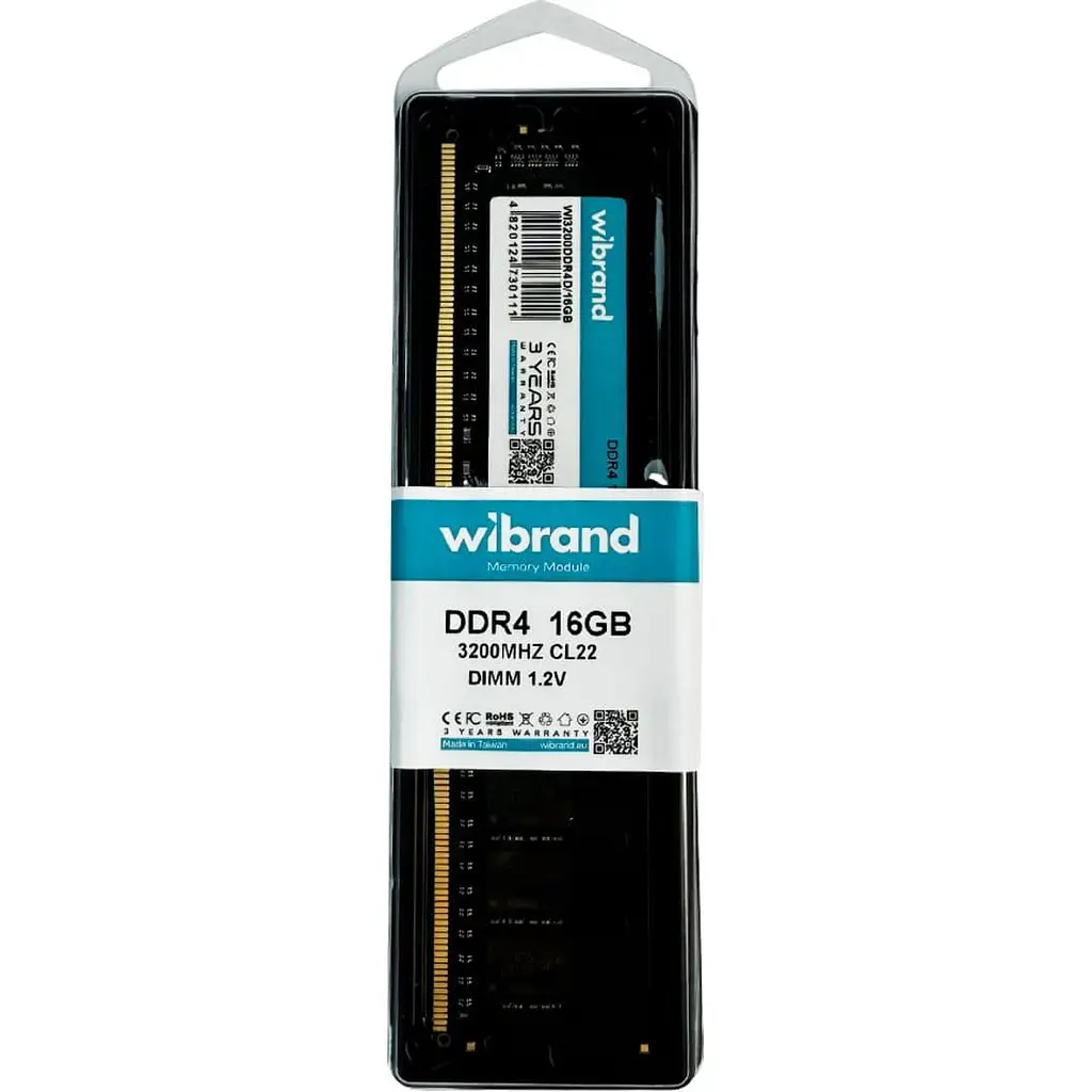 Модуль пам'яті Wibrand DDR4 16GB 3200MHz CL22 (WI3200DDR4D/16GB) - фото 3