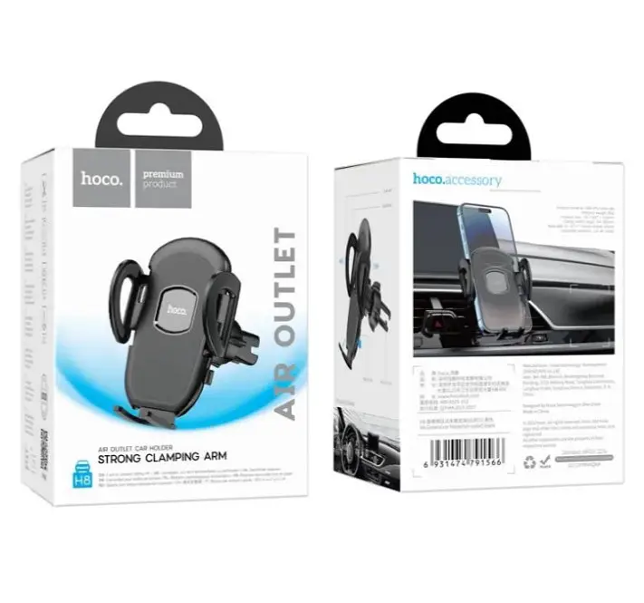 Холдер Hoco H8 General car holder air outlet Чорний - фото 2