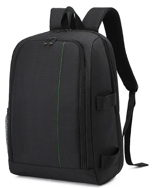 Фото рюкзак Canon EOS Nikon Sony Olympus універсальний з відділом для ноутбука 15,6" + дощовик Чорний із зеленим ( IBF022BG )