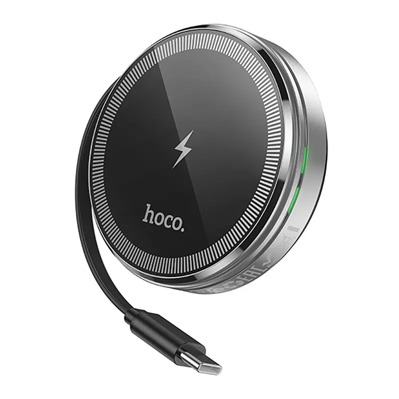 БЗП CQ18 Flash 2in1 Magnetic + iWatch (з retractable cable Type-C) Silver Hoco teh0029891 - фото 4