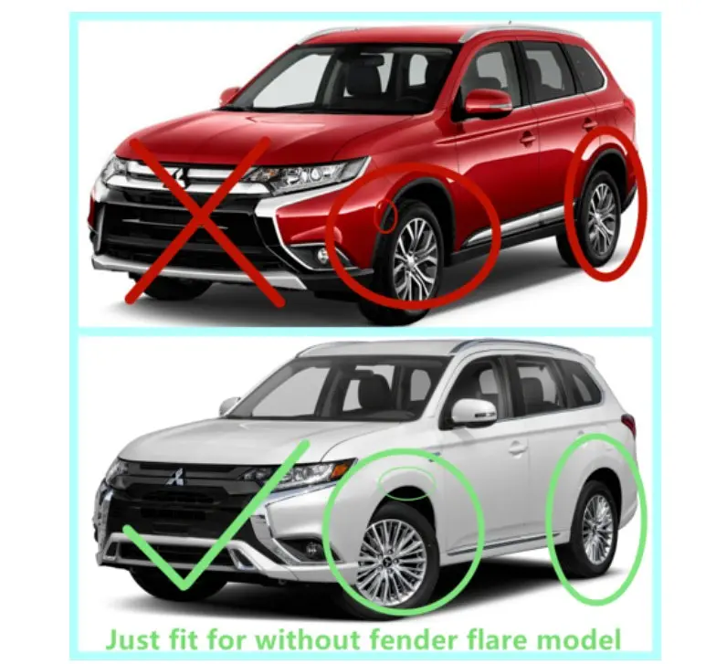 Бризковики для Mitsubishi Outlander 2012-2016 Європа США (без розширювачів арок) комплект 4 шт (BMTOT1321) - фото 2