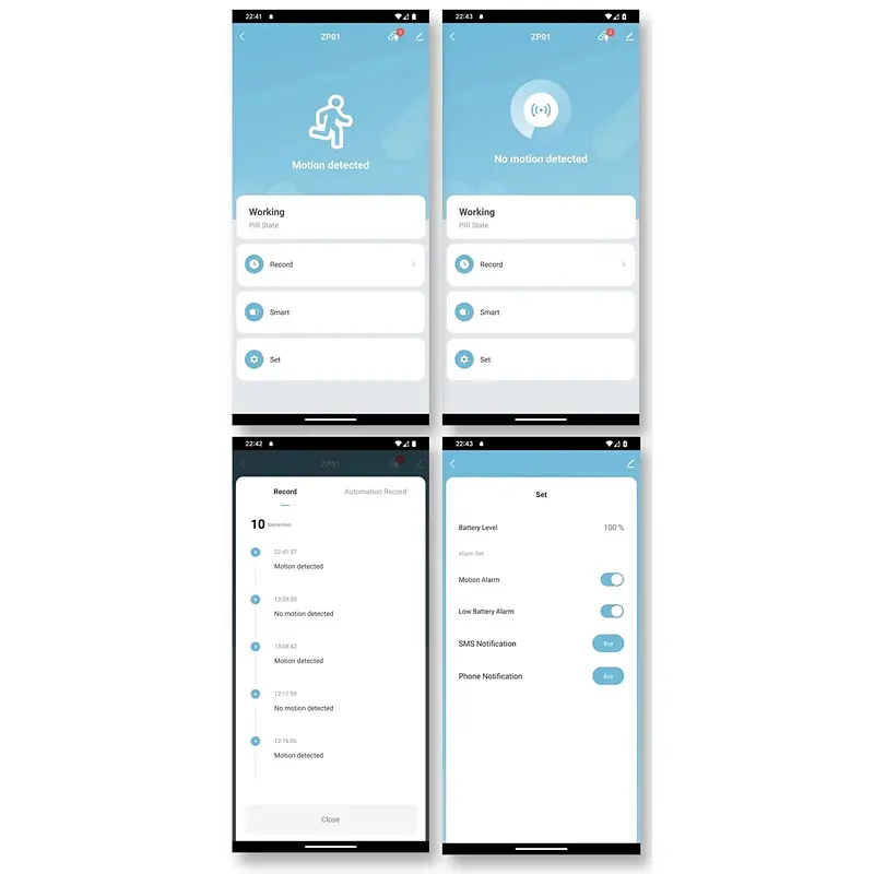 Wifi датчик движения миниатюрный Nectronix P01, до 6 метров, Tuya Smart life app (101145) - фото 7