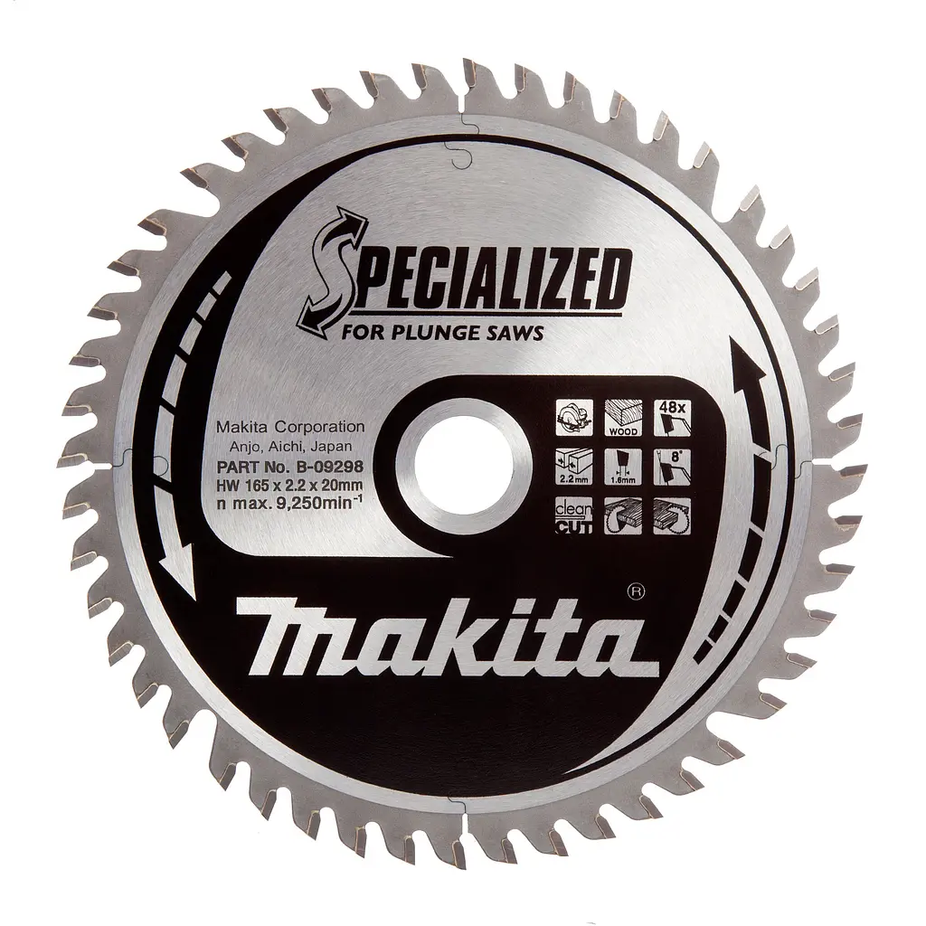 Диск пиляльний по дереву 165х20 мм 48T Makita Specialized B-09298 (ATB)