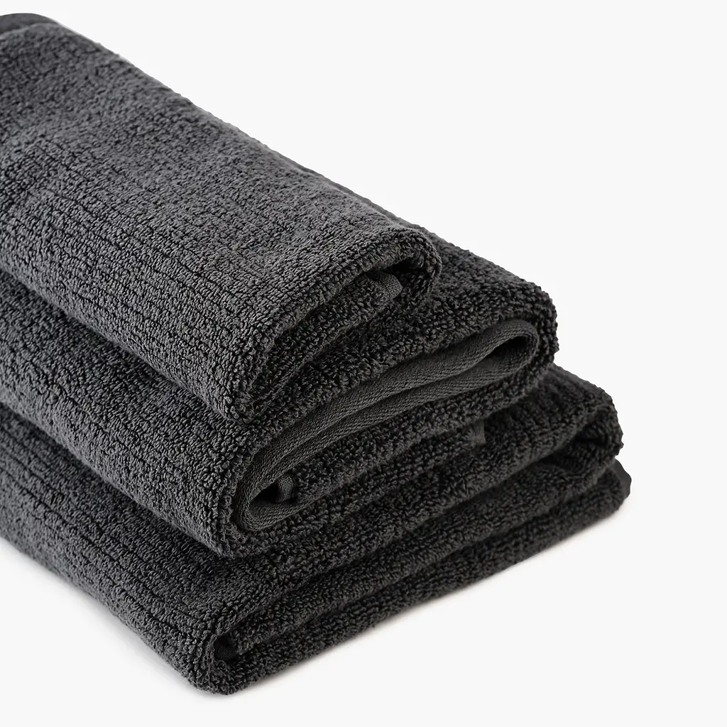 Рушник банний МВМ My Home Хвиля 70х140 см L темно-сірий (BT-10 L DARK GRAY) - фото 4