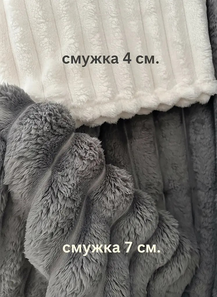 Плед євро 200*220см Імператорський 7см смужка Сірий COLORFUL HOME - фото 4