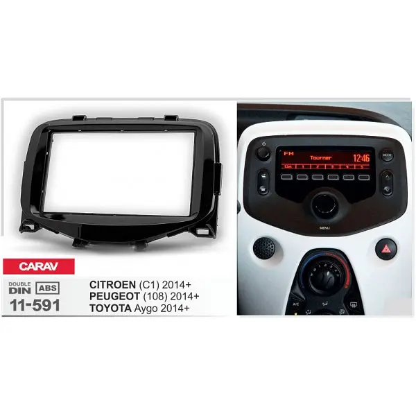 Переходная рамка Citroen C1, Peugeot 108, Toyota Aygo Carav 11-591 - фото 4
